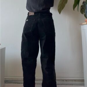 Vintage Skotts Suede Black High-Waisted Pants – Size 28